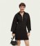 Scotch and SodaZipped Neck Sweat Dress With Puffed Sleeves Black Sky (5122)