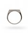 24Kae  Ring rechthoekige zegelring 925 Sterling zilver gerhodineerd 12414S Silver