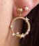 24Kae  Earring With Hoop And Pasrel Stones 925 Sterling zilver 42447Y Yellow