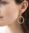 A Beautiful Story  Powerful Labradorite Gold Earrings Goud