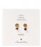 A Beautiful Story  Mini Coin Garnet Gold Plated Earrings Goud