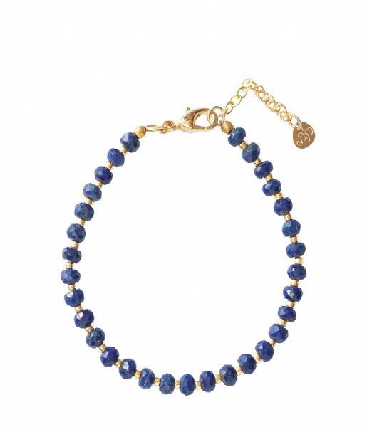 A Beautiful Story  Energy Lapis Lazuli GC Bracelet Goud