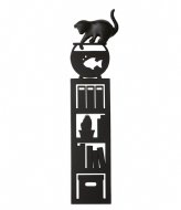 Balvi Bookmark Fishing Cat Black