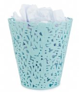 Balvi Wastebasket Letters Turquoise