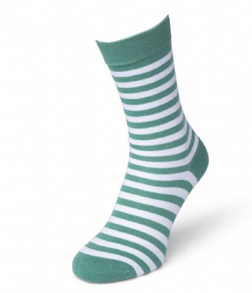 Bonnie Doon  Basic Stripe Sock Misty Green