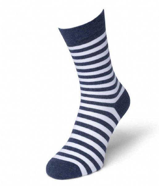 Bonnie Doon  Basic Stripe Sock Dark Blue