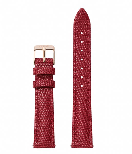 CLUSE  Minuit Strap Deep Red Lizard deep red lizard rose gold plated (CLS383)