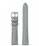 CLUSEStrap 16 mm Leather Silver Colored Grey (CS12234)
