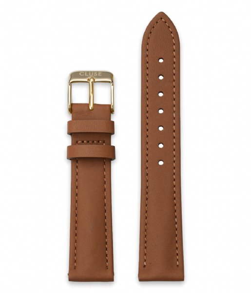CLUSE  Strap 18 mm Leather Gold colored Caramel (CS12311)