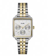 CLUSE La Tetragone Multifunction Watch Steel Silver and gold colored