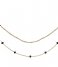 CLUSE  Essentiele Set of Two Necklaces Black Crystals gold color (CLJ21007)