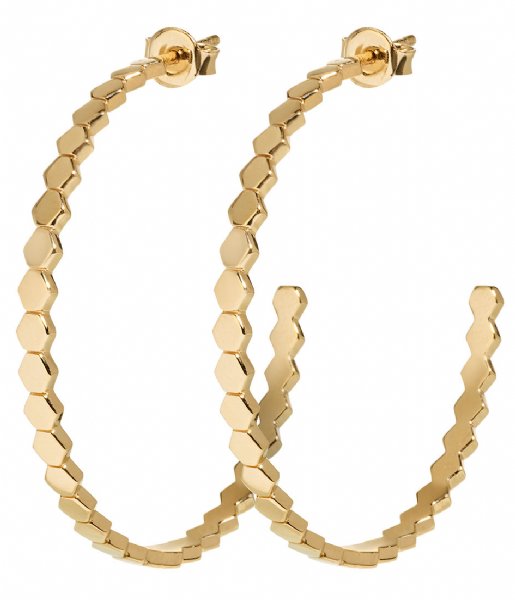 CLUSE  Essentiele All Hexagons Hoop Earrings gold plated (CLJ51008)
