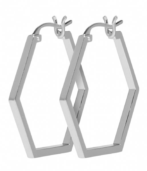 CLUSE  Essentiele Hexagonal Hoop Earrings silver color (CLJ52004)