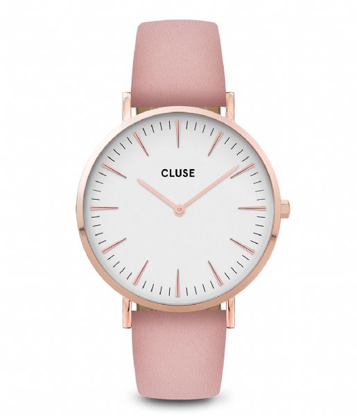 CLUSE  Boho Chic Leather Rose Gold Plated White rose gold white pink (CW0101201012)