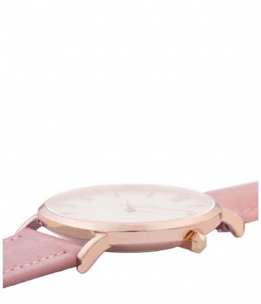 CLUSE  Minuit Leather Rose Gold Plated White rose gold plated white pink (CW0101203006)
