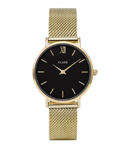 CLUSE  Minuit Mesh Gold Plated Black black gold plated (CW0101203017)