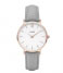 CLUSE  Minuit Leather Rose Gold Plated White rose gold plated white grey (CW0101203010)