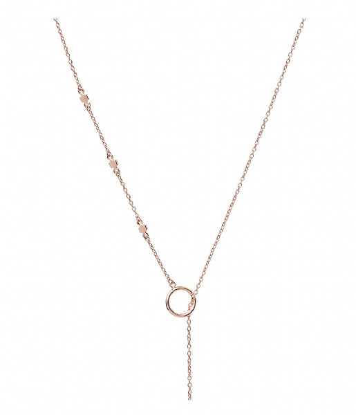 CLUSE  Essentielle Hexagon Charm Lariat Necklace rose gold plated (CLJ20013)