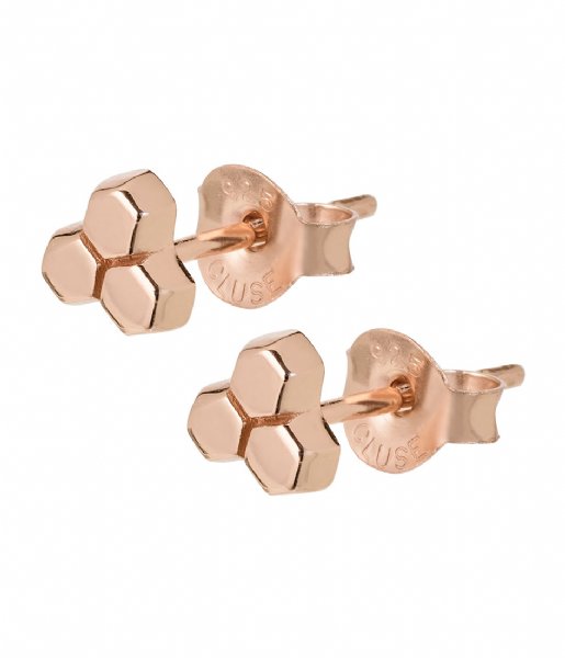 CLUSE  Essentielle Three Hexagon Stud Earrings rose gold plated (CLJ50017)