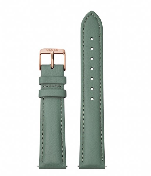 CLUSE  Strap 18 mm Leather Rose Gold Plated stone green (CS1408101087)