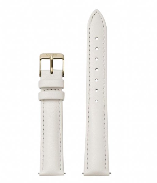 CLUSE  Strap Leather 16 mm Gold colored Off white (CS12216)
