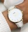 CLUSE  Strap Leather 16 mm Gold colored Off white (CS12216)