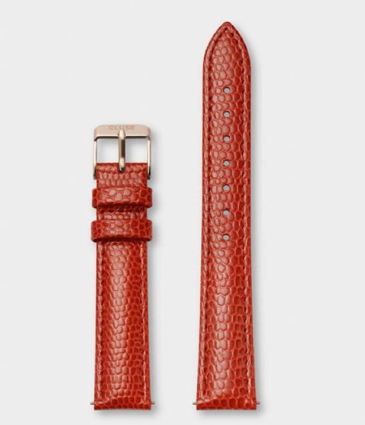 CLUSE  Strap Leather 16 mm Rose Gold colored Lizard coral (CS12212)
