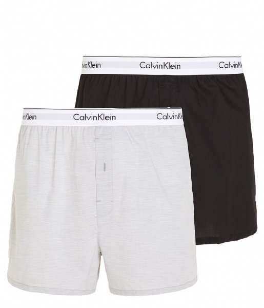 Calvin Klein  Boxer Slim 2Pk 2-Pack Black / Grey Heather (BHY)