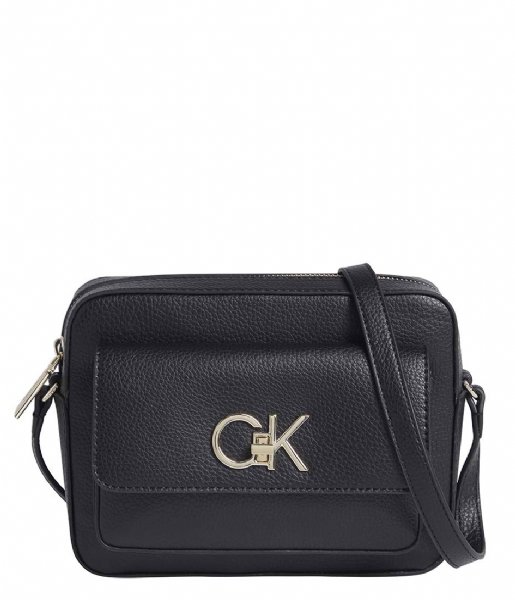 Calvin Klein  Re-Lock Camera Bag W/Flap Pbl Ck Black (BAX)