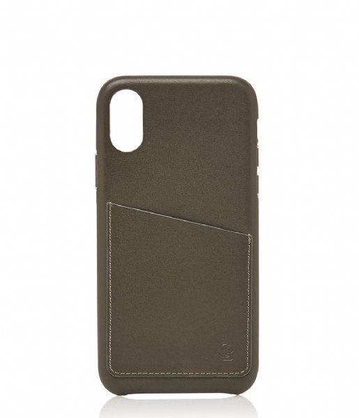 Castelijn & Beerens  Nappa Back Cover Wallet iPhone X + XS dark military