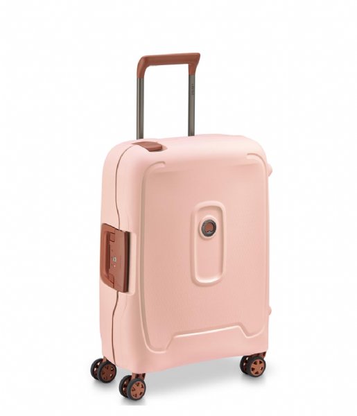 Delsey Handbagageväskor Moncey 55 cm Slim 4 Double Wheels Cabin Trolley Case Pink