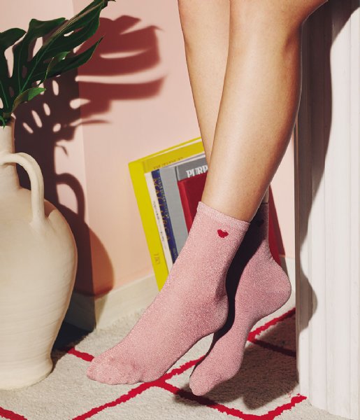 DOIY  Heart Socks Pink Pink