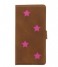 Fabienne Chapot  Pink Reversed Star Booktype Huawei P9 Lite cognac