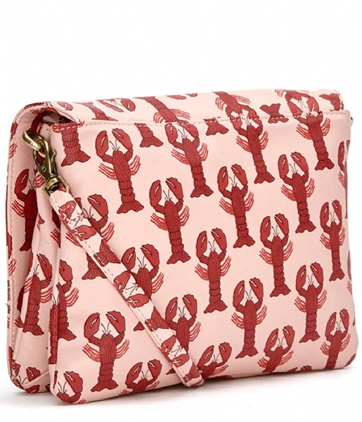 Fabienne Chapot  Lara Bag Printed pale pink/scarlet red