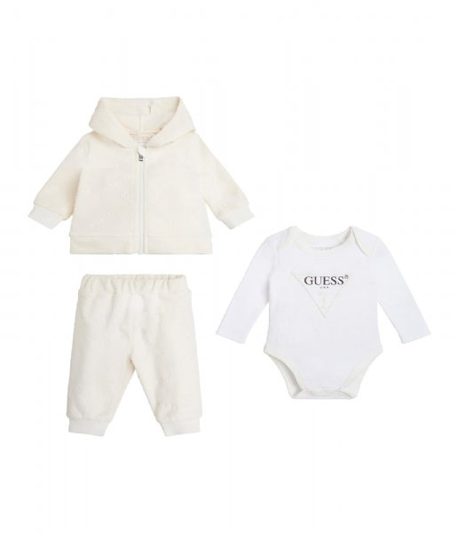 Guess  Set Jacket and Long Sleeve Body and P Salt White (G018)