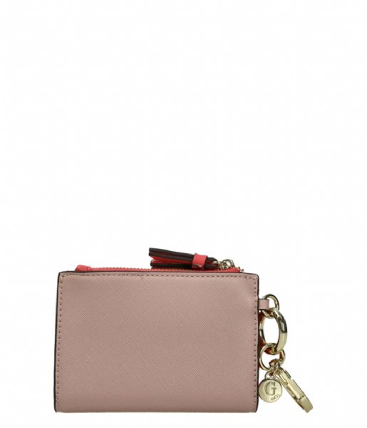 Guess  Card Case Top Zip Keychain Nude