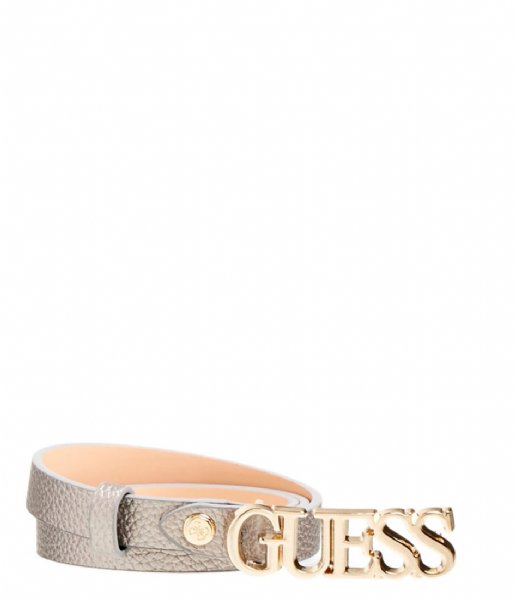 Guess  Uptown Chic Adjustable Pant Belt pewter