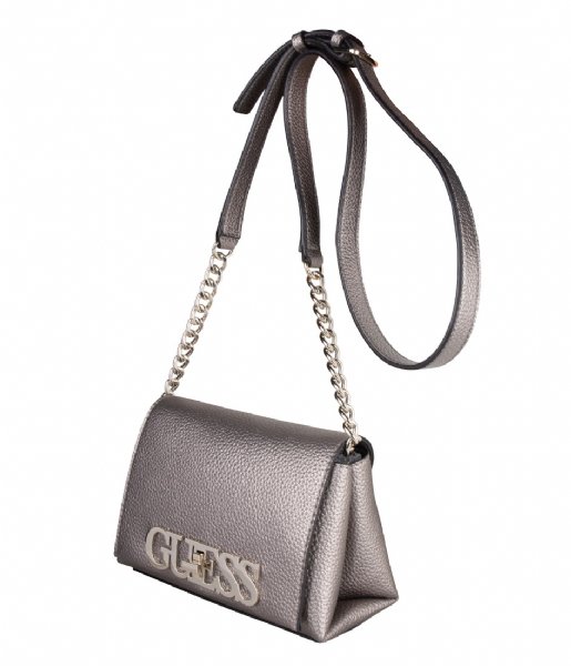 Guess  Uptown Chic Mini Crossbody Flap pewter