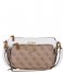 Guess  Mika Double Pouch Crossbody Brown