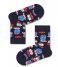 Happy Socks  Kids Holiday Shopping Sock Donkerblauw