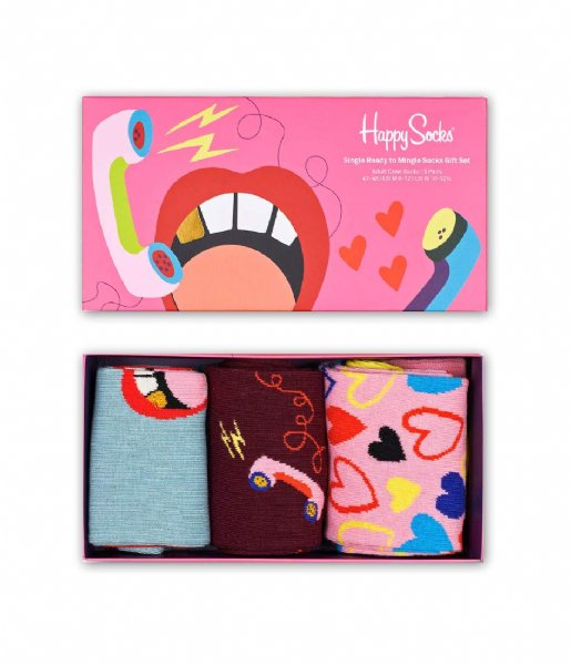 Happy Socks  3-Pack Single Ready To Mingle Single Ready To Mingle (3300)