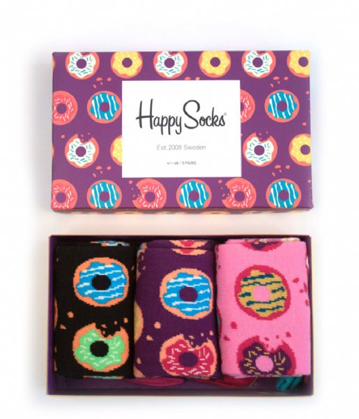 Happy Socks  SMU 3-pack Donut Gift Box donut (5300)