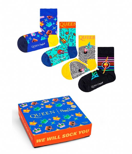 Happy Socks  Kids Queen 4-Pack Gift box queen (0100)