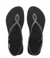 Havaianas Beach Sandals Kids Luna Premium II Black/Dark Grey (4057)
