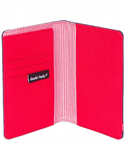Herschel Supply Co.  Raynor Passport Holder navy red (00018)