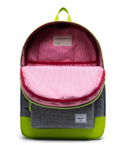 Herschel Supply Co.  Heritage Youth XL raven crosshatch lime green (03024)