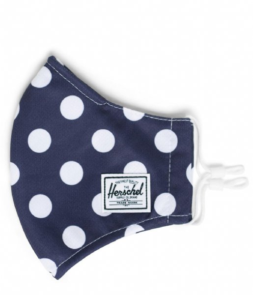 Herschel Supply Co. Mondkapje Classic Fitted Face Mask Peacoat Polka Dot (04929)