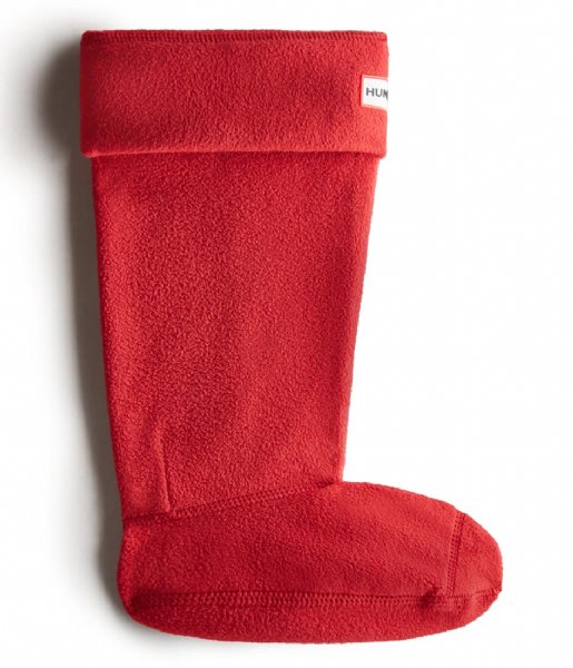 Hunter  Recycled Fleece Tall Boot Sock Military Red