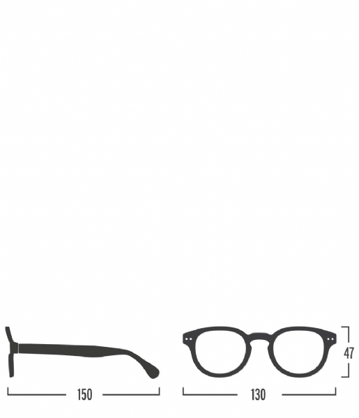 Izipizi  #C Reading Glasses black soft