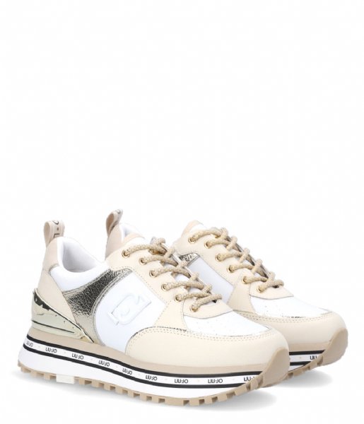 Liu Jo  Maxi Wonder 20 Sneaker White Light Gold (S1052)